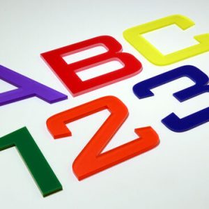 Flat Cut Letters and Numbers