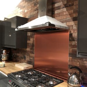 Copper Brushed Aluminium Composite Splashback