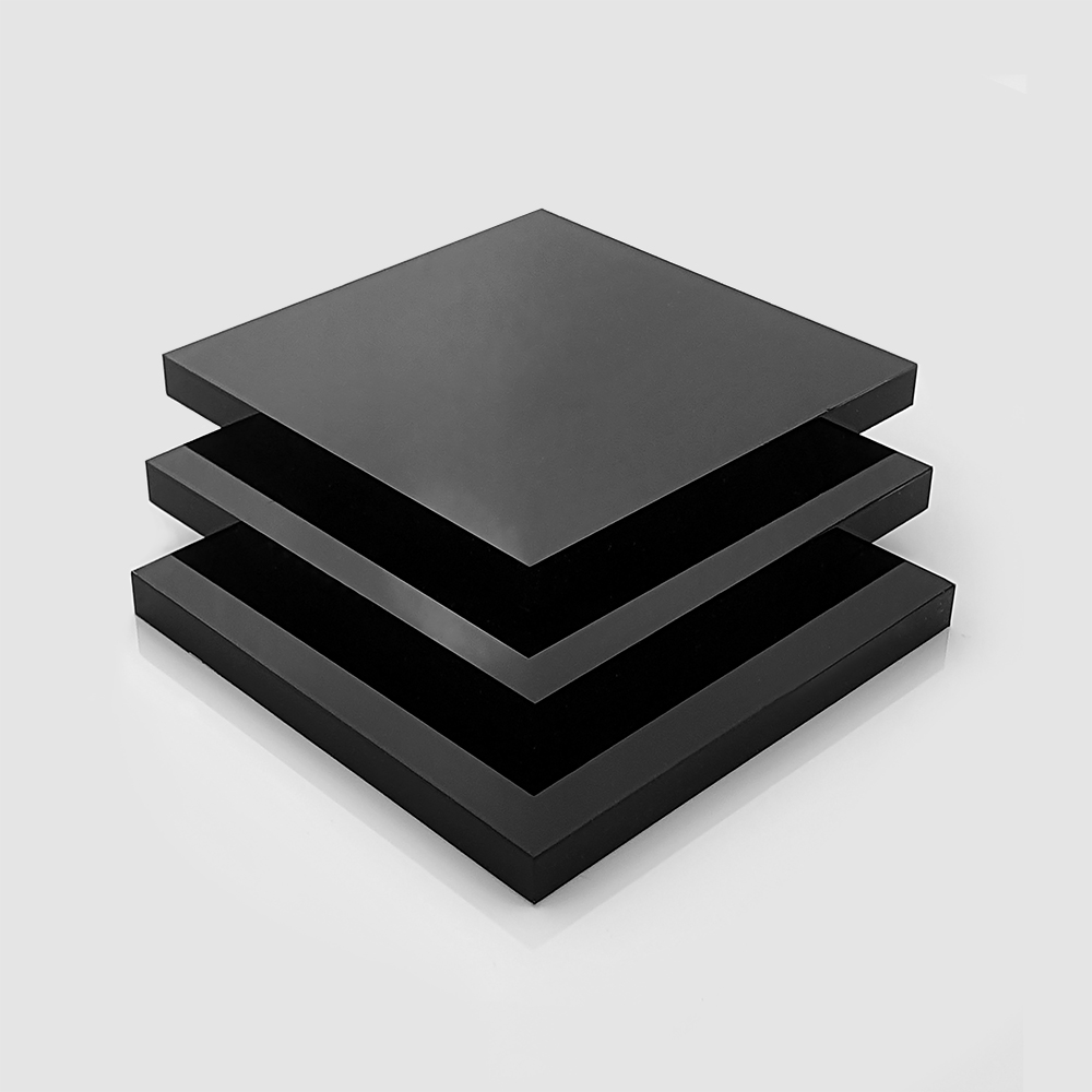 Black High-Gloss Acrylic Sheet, Plexiglas, 6 MM