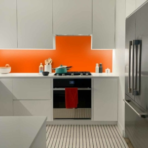 Orange Acrylic Kitchen Splashback (Gloss Finish)