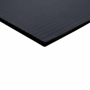 Black Correx Fluted Polypropylene Sheet 2440mm x 1220mm Black fluted Correx