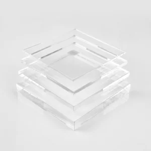 2 Pack Clear Acrylic Plexiglass Sheets, 3mm Thick Top Plates With  Protective Film 11 Square