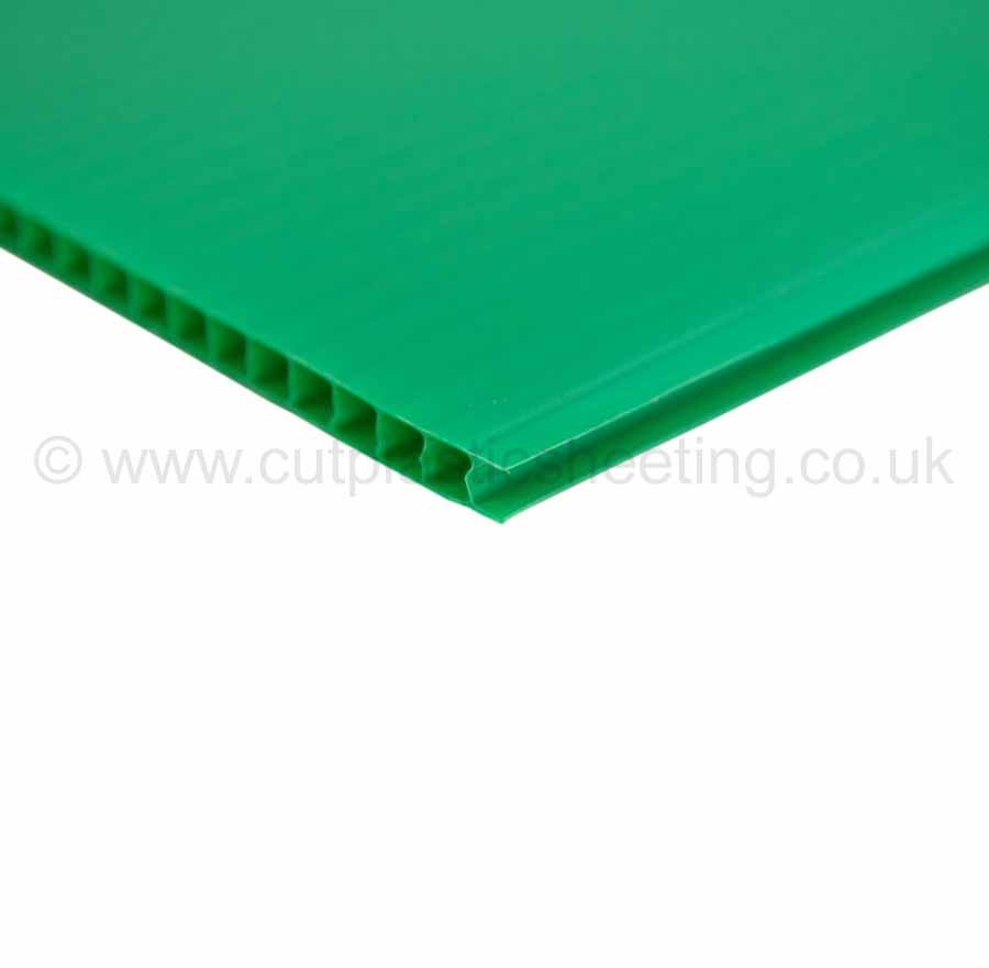 Garden Green Plastic Corex Board Sized to A1 841 to 594 Fluted Outdoor Sheets 