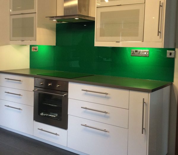 Green Acrylic Kitchen Splashback (Gloss Finish)