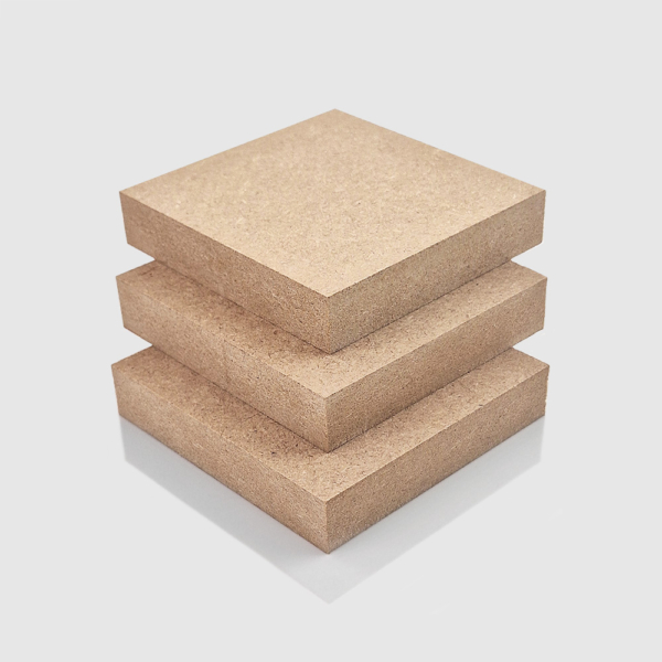 15mm thick MDF sheets stacked on top of each other, an orderly arrangement.