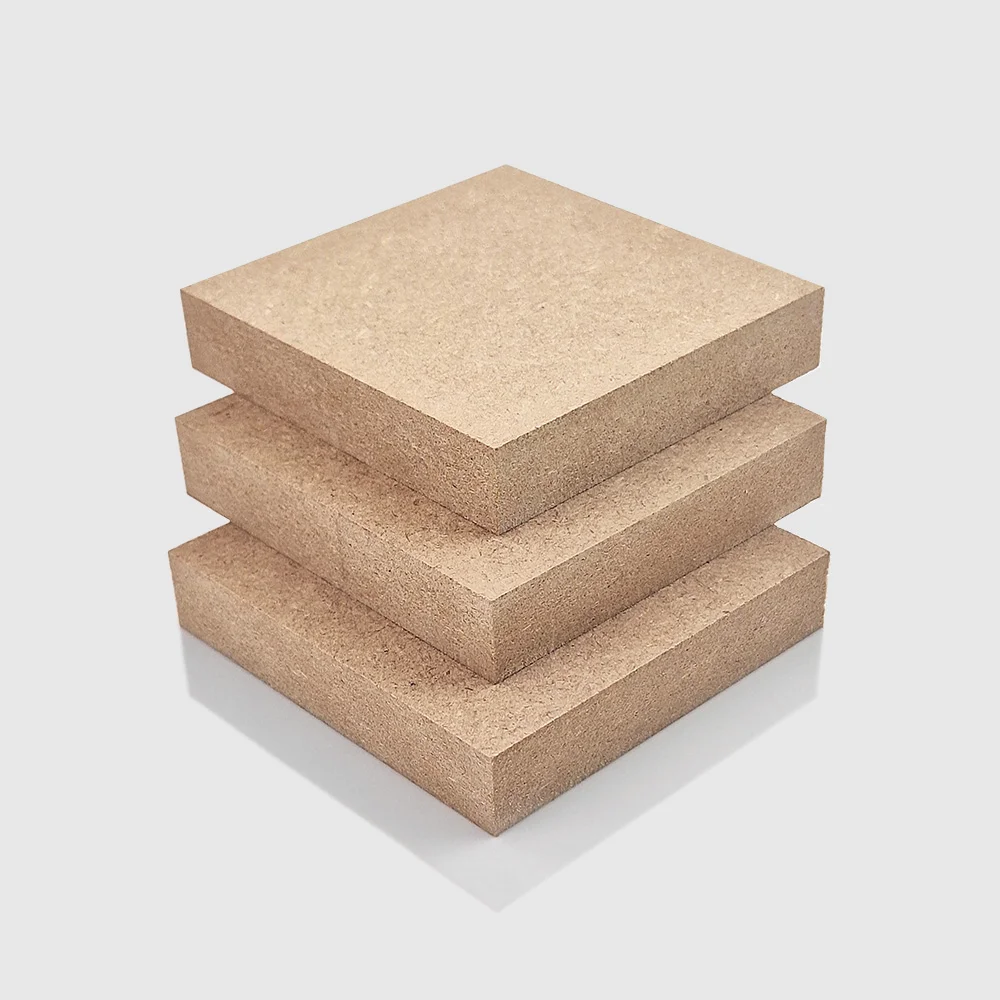 15mm Standard MDF 15mm thick MDF sheets stacked on top of each other, an orderly arrangement.