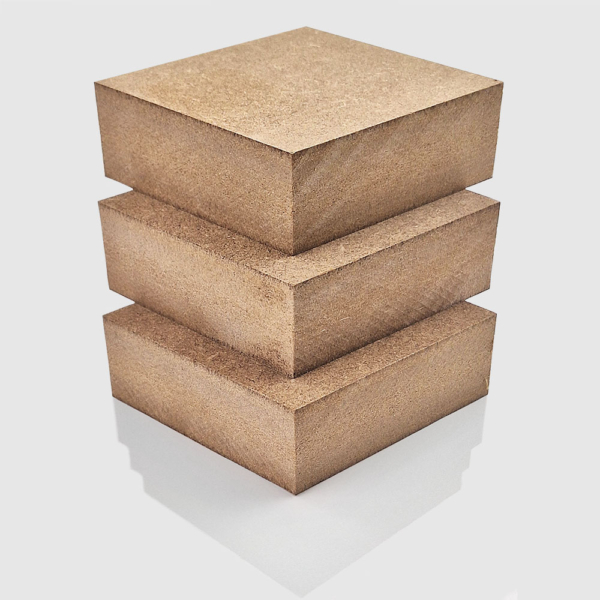 30mm thick MDF sheets stacked on top of each other, an orderly arrangement.