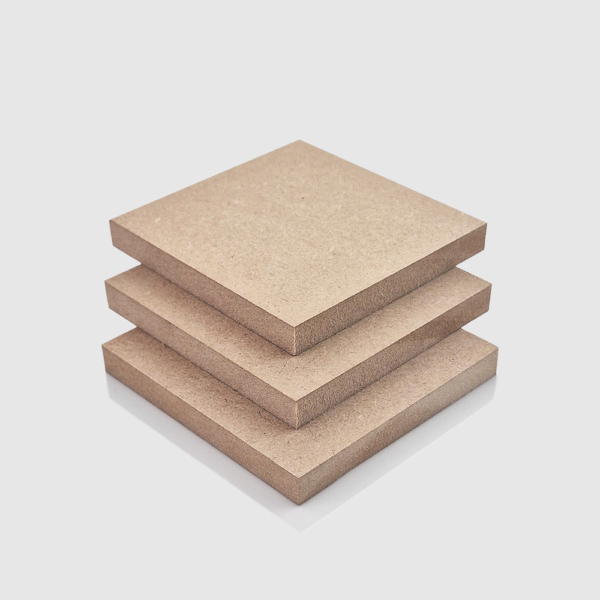 9mm thick MDF sheets stacked on top of each other, in an orderly arrangement.