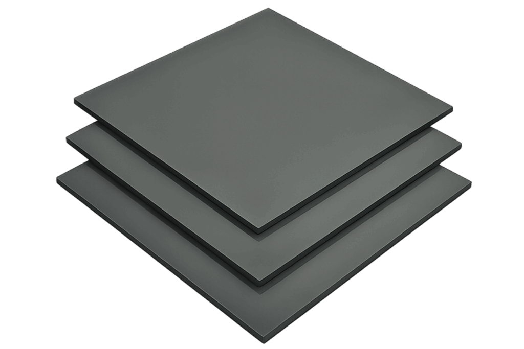 Dark Grey PVC wall and ceiling cladding.