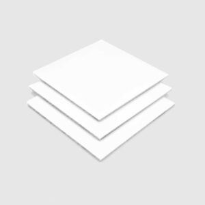 White PVC sheets.